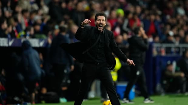 El entrenador del Atlético de Madrid, Simeone